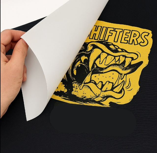 Bull Shifters DTF Transfer | Yellow & Black Graphic Heat Press Print | Ready to Press