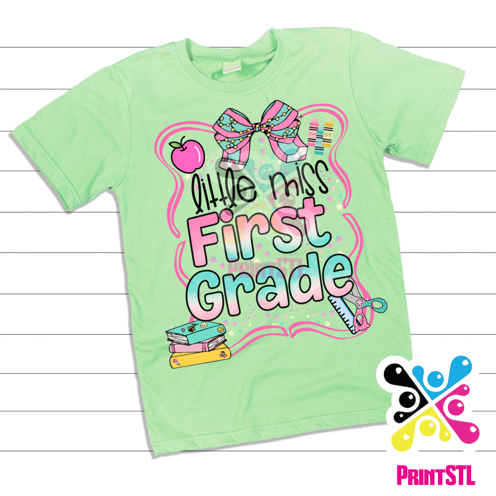 Little Miss Pencil Bow School Grades Bundle – PreK to 6th Grade Digital Download | PNG File