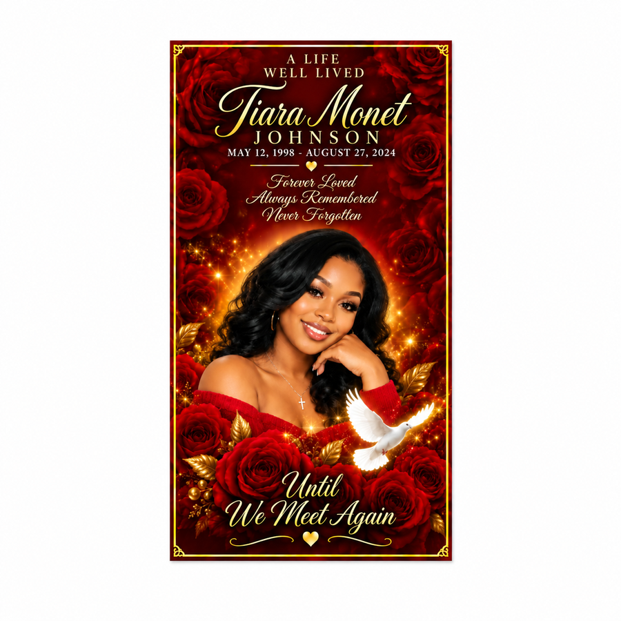 Memorial Bookmark | Custom Celebration of Life Bookmark