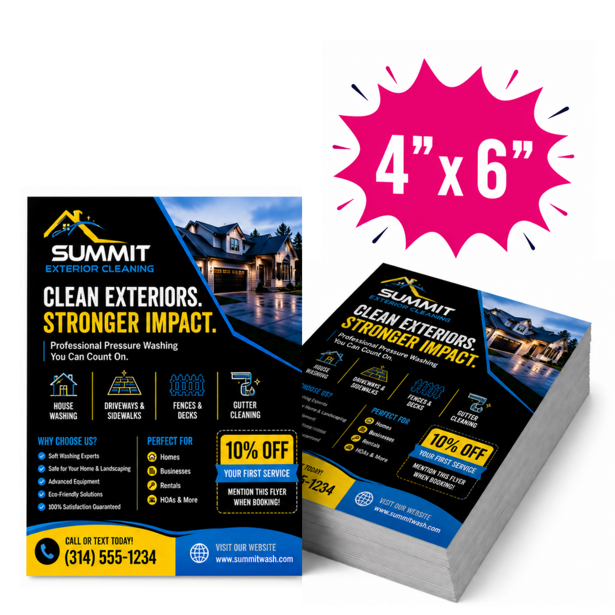 Custom 4" x 6 Flyers | Business, Events, Promotional | Custom Designed
