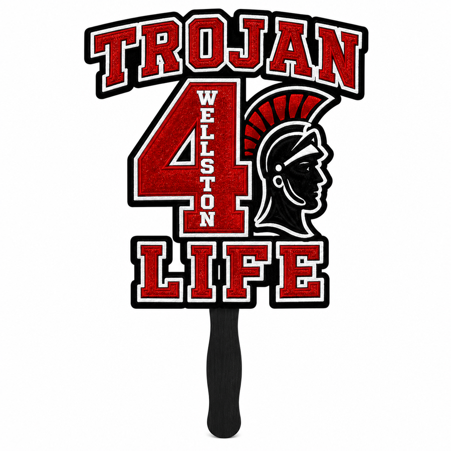 Wellston Trojans 4 Life Hand Fan | Alumni & Reunion Fan