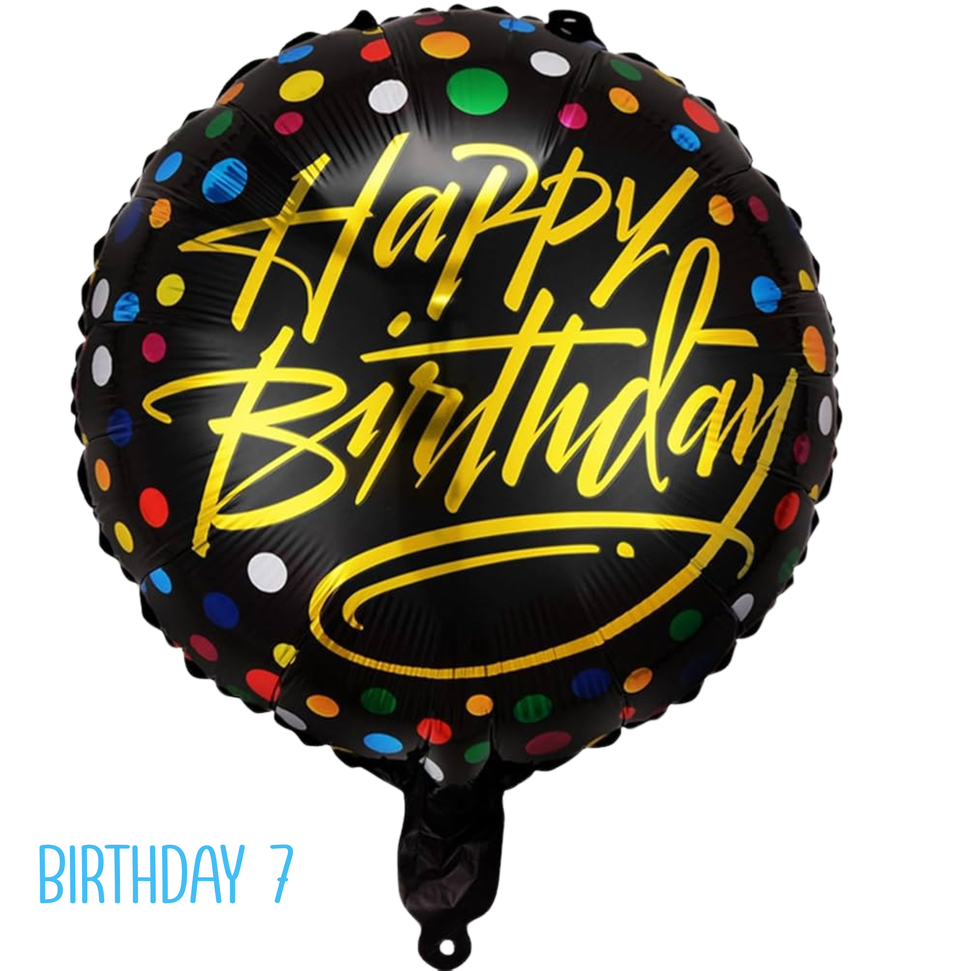 Birthday Balloons – Mylar Helium Filled with Ribbon