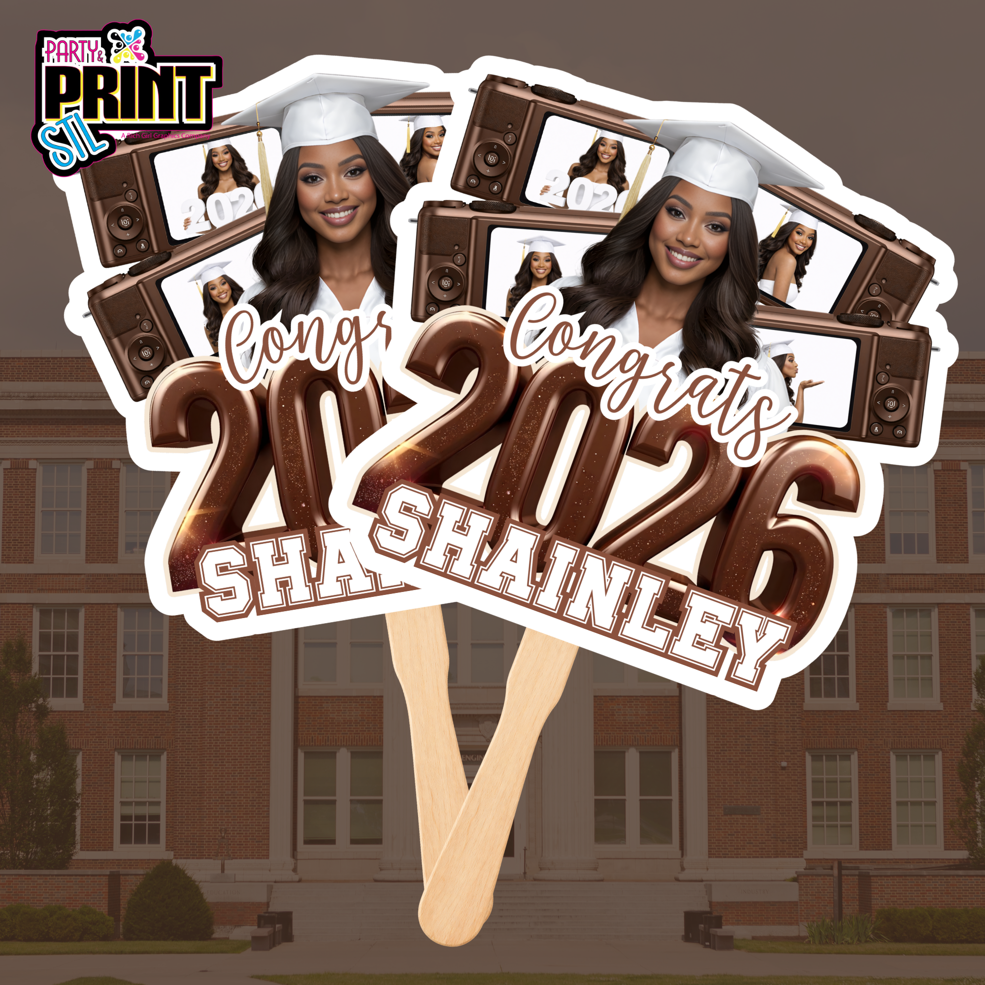 Custom Graduation Fans – Personalized Handheld Photo Fans