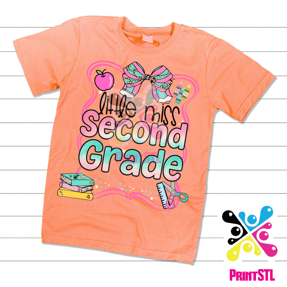 Little Miss Pencil Bow School Grades Bundle – PreK to 6th Grade Digital Download | PNG File