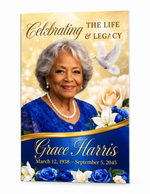 Funeral Program Bifold | Custom Obituary Program | 8.5"x11" and 11"x17" | Celebration of Life Program