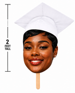 2FT Jumbo Graduation Big Head Cutout | Giant Senior Photo Prop | 3pc Set