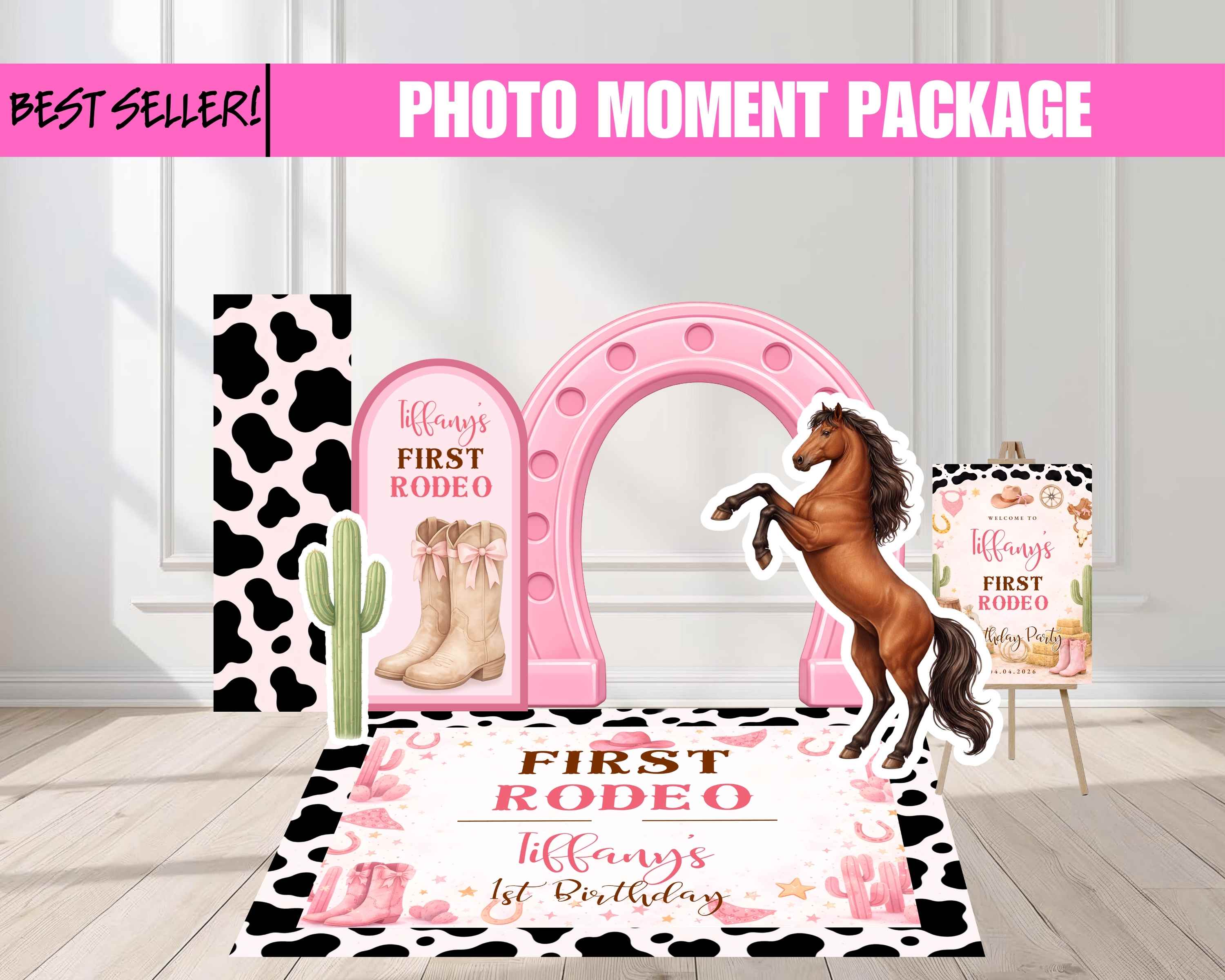 Pink Rodeo Splash Pink Rodeo Cowgirl Grand Decor Set | Luxury Party Backdrops – Party ...