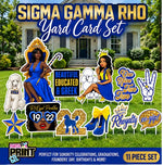 Sigma Gamma Rhoyalty | SGRho Sorority Yard Signs | Sigma Gamma Rho Yard Card Set | Greek Decor