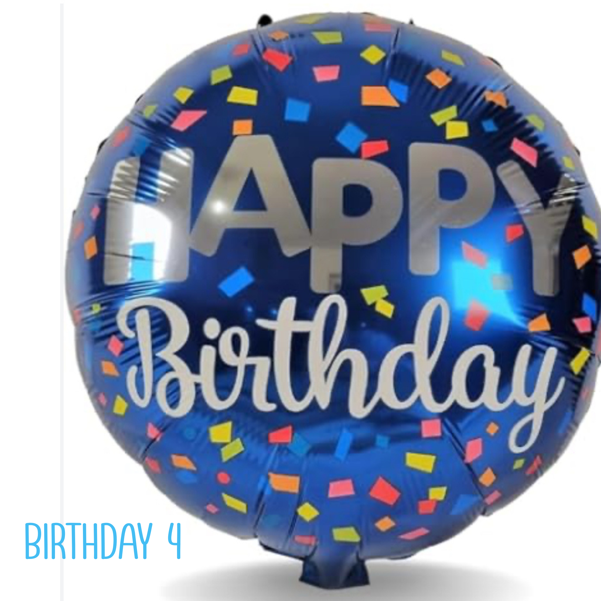 Birthday Balloons – Mylar Helium Filled with Ribbon