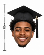 3FT Jumbo Graduation Big Head Cutout | Giant Senior Photo Prop | 2pc Set