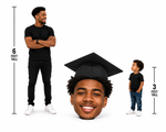 3FT Jumbo Graduation Big Head Cutout | Giant Senior Photo Prop | 2pc Set
