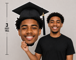 3FT Jumbo Graduation Big Head Cutout | Giant Senior Photo Prop | 2pc Set
