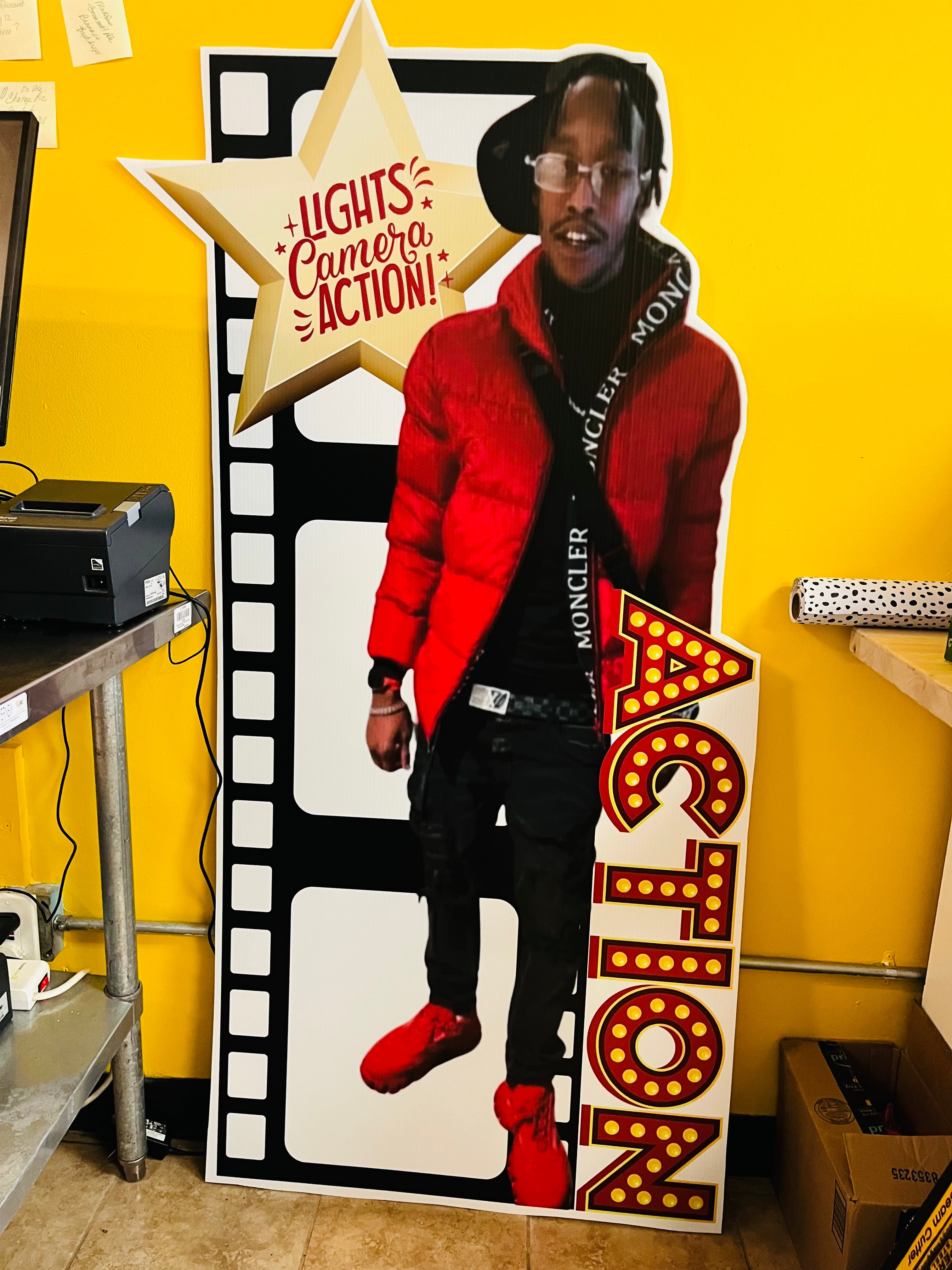 Memorial Life-Size Standee – 5ft, 6ft, 7ft or 8ft | Free Design & Easel Included