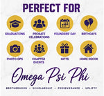 Omega Man | Que Fraternity Yard Signs | Omega Psi Phi Yard Card Set | Greek Decor