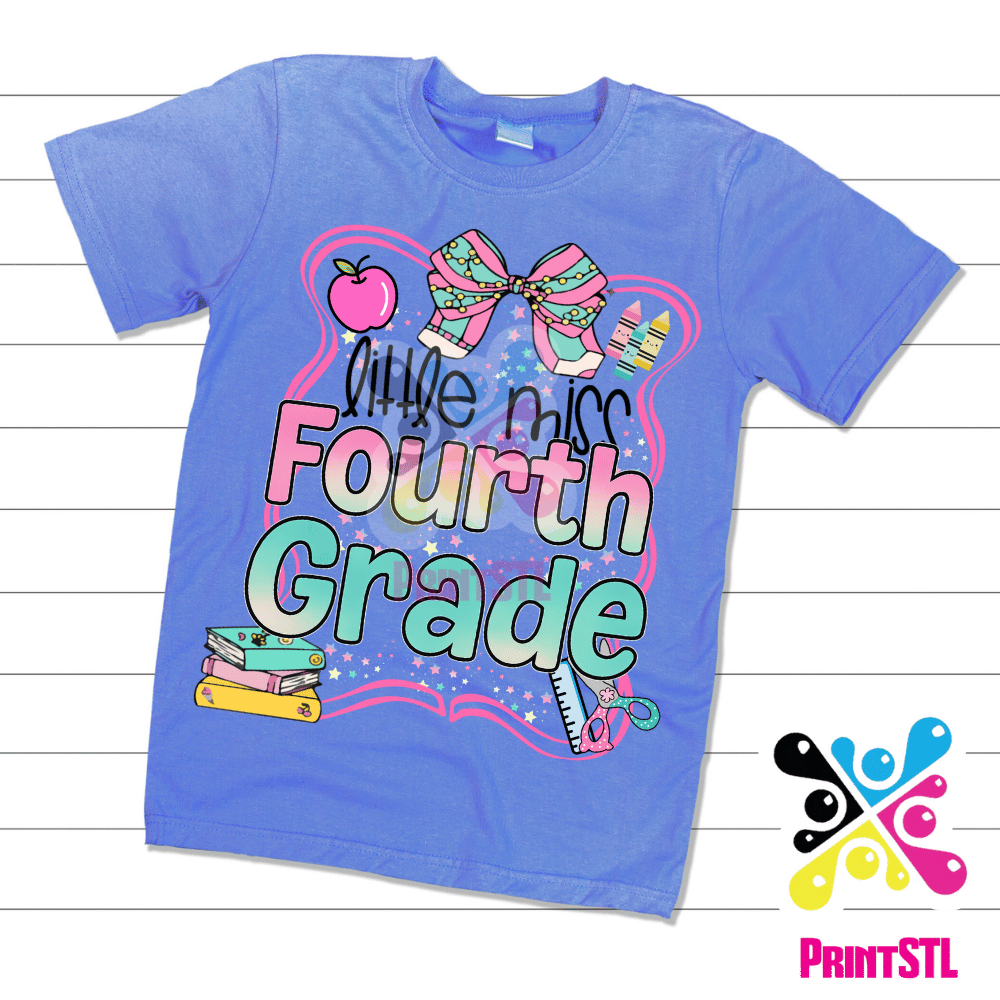 Little Miss Pencil Bow School Grades Bundle – PreK to 6th Grade Digital Download | PNG File