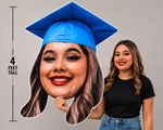 4FT Jumbo Graduation Big Head Cutout | Giant Senior Photo Prop
