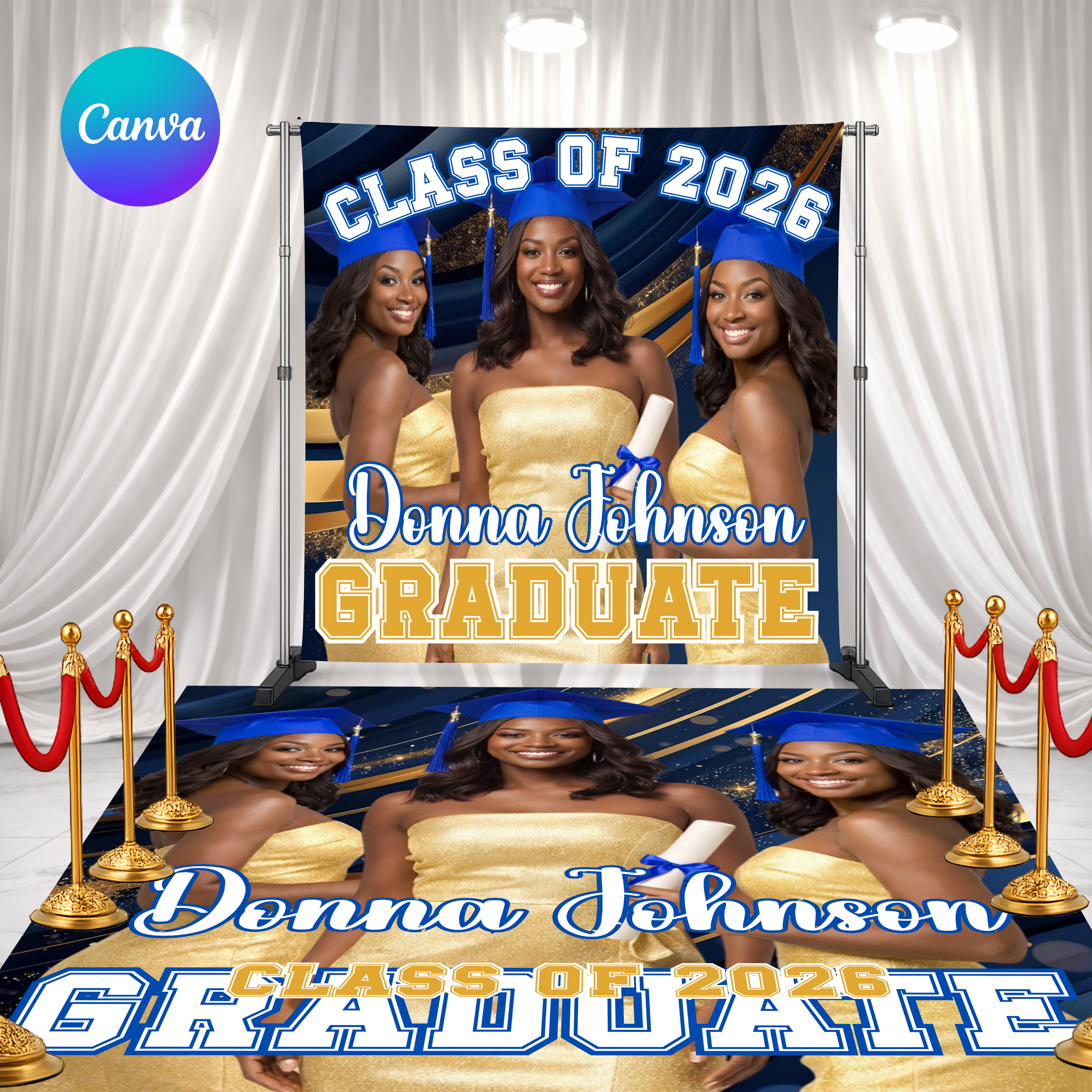 Gold Graduation Decor Set - Add a Secondary Color to match your theme