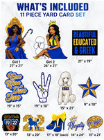 Sigma Gamma Rhoyalty | SGRho Sorority Yard Signs | Sigma Gamma Rho Yard Card Set | Greek Decor