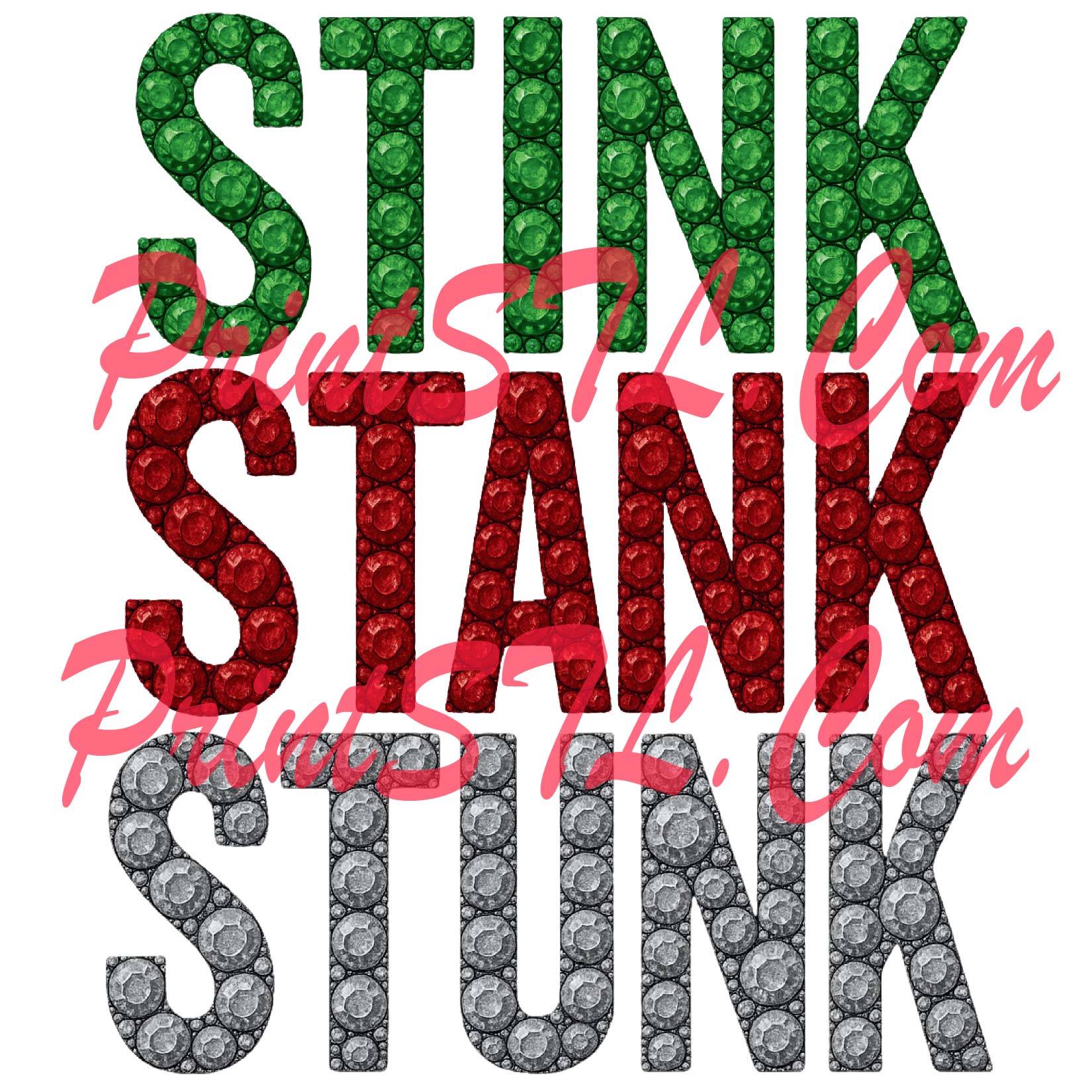 🎄 Sparkling Grinchmas Digital Bundle – 14 Rhinestone-Style Christmas Designs | Instant Download