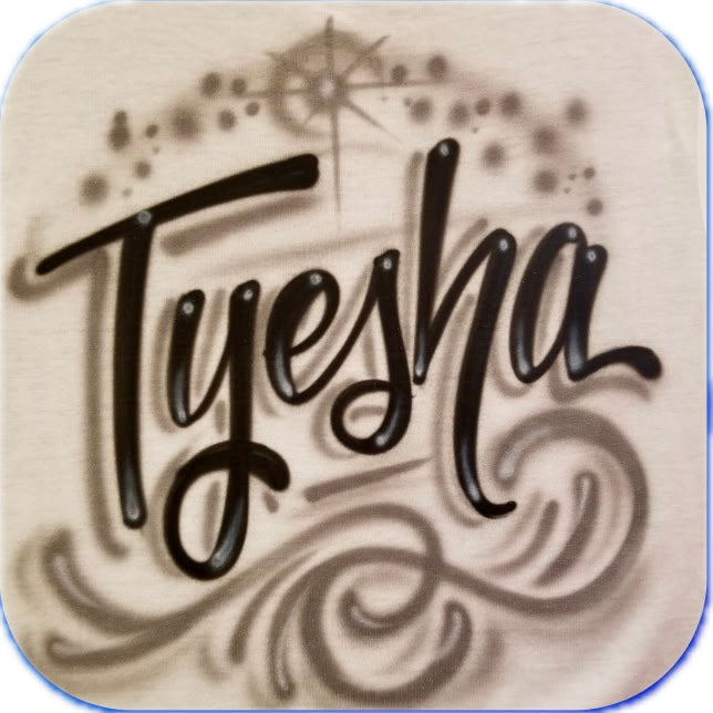 Custom Airbrushed Name T-Shirts