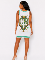 One-of-a-Kind Chris Brown & Usher St. Louis 2026 Sweater Dress – White & Green | Size Small