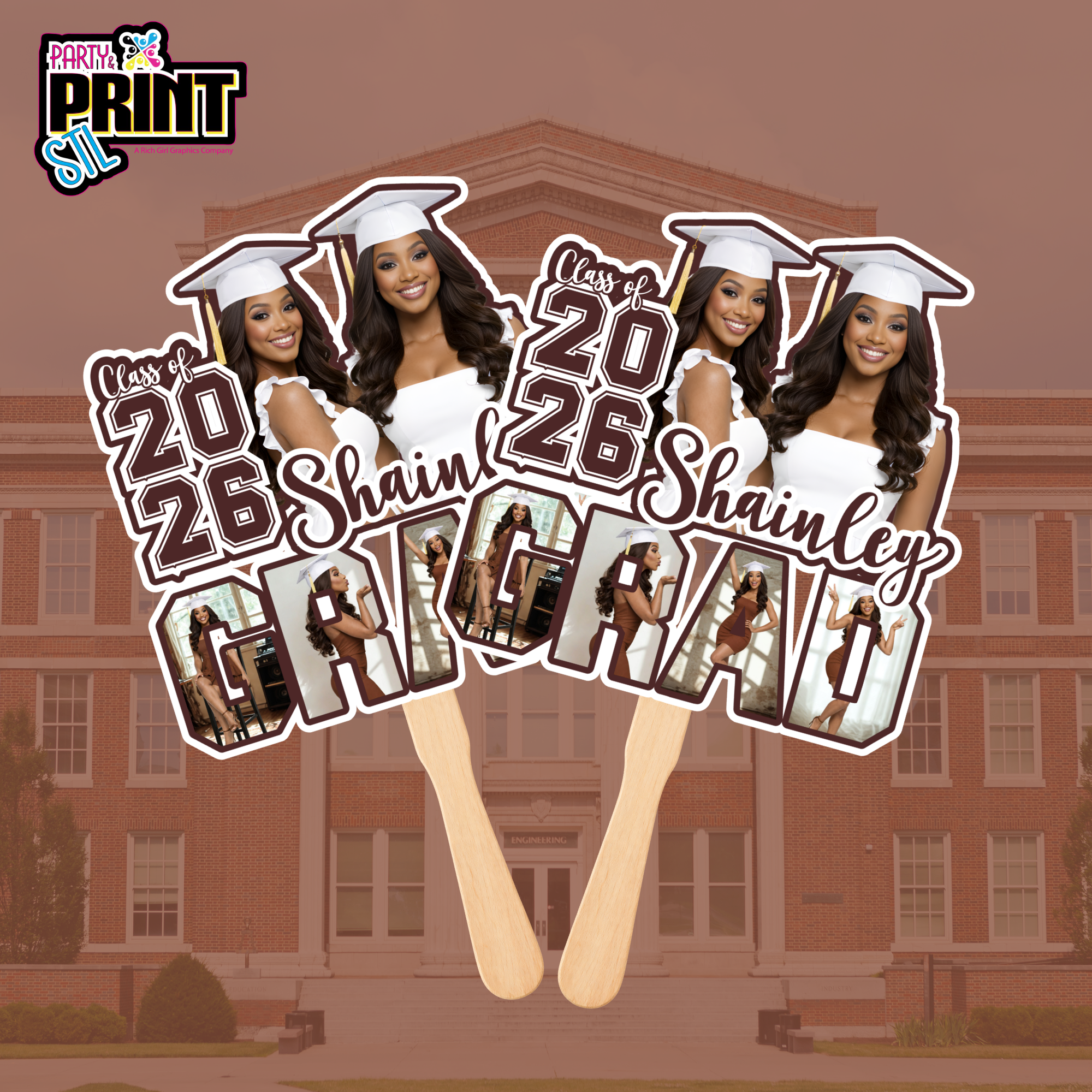 Custom Graduation Fans – Personalized Handheld Photo Fans