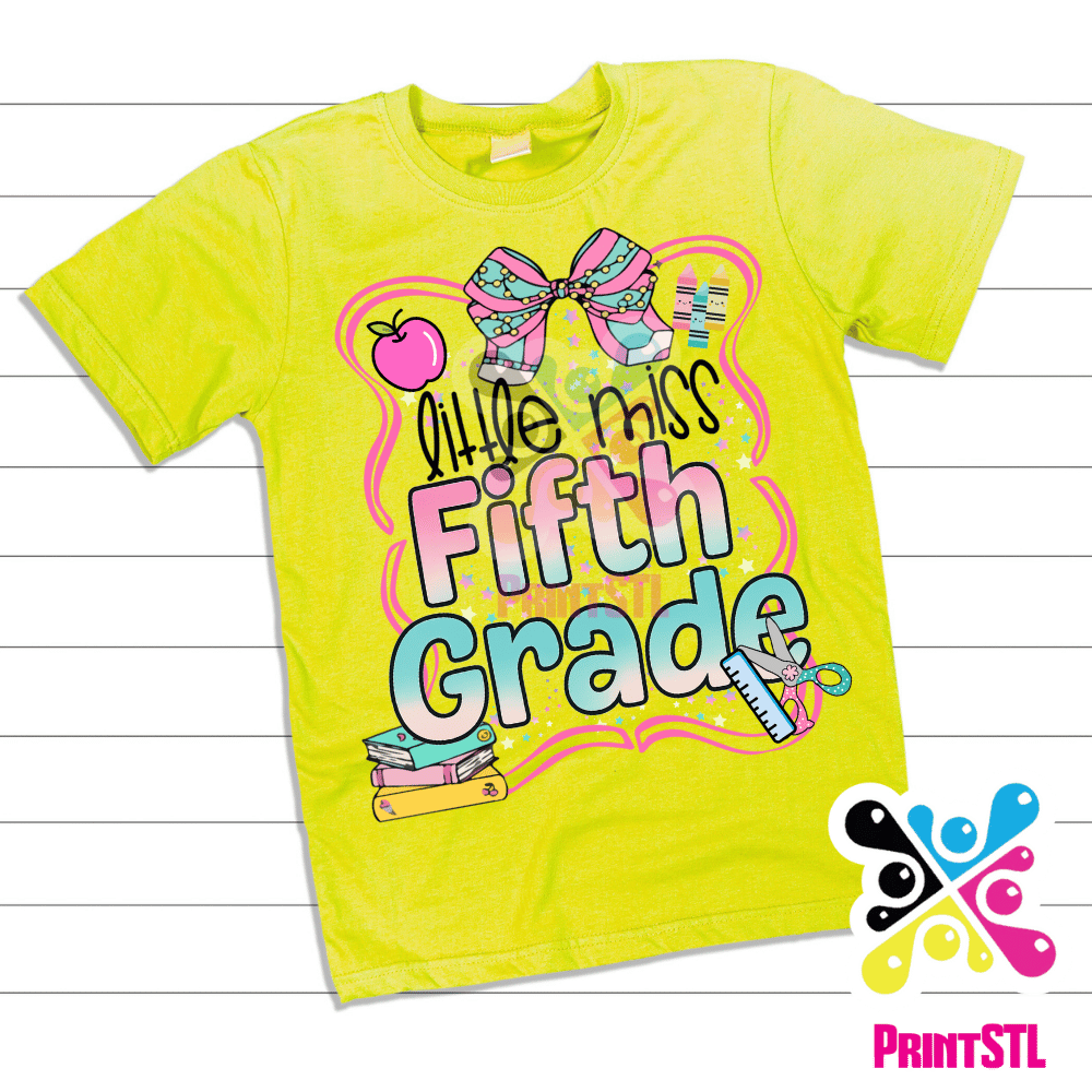 Little Miss Pencil Bow School Grades Bundle – PreK to 6th Grade Digital Download | PNG File