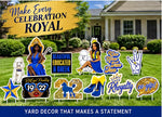 Sigma Gamma Rhoyalty | SGRho Sorority Yard Signs | Sigma Gamma Rho Yard Card Set | Greek Decor