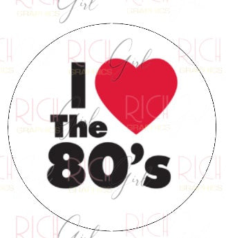 I Love the 80s Cutout Props – Retro Party Decor in Multiple Sizes