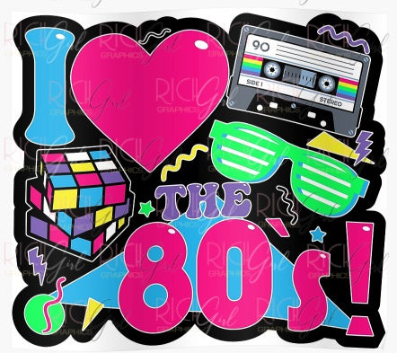 I Love the 80s Cutout Props – Retro Party Decor in Multiple Sizes