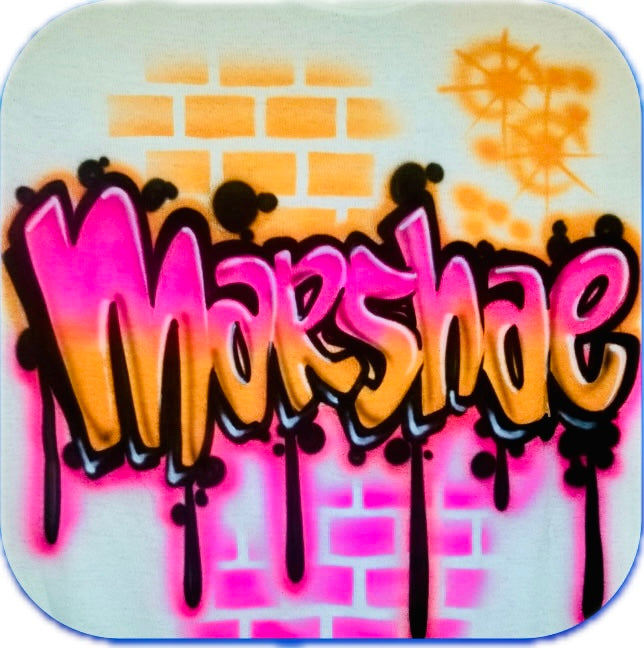 Custom Airbrushed Name T-Shirts