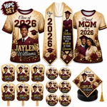 16pc 3D Shirt Bundle including Two Shirts, Stole, Fans, Buttons & Cap Topper