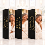 Custom Memorial Accordion Display | Two-View Name & Photo Tribute
