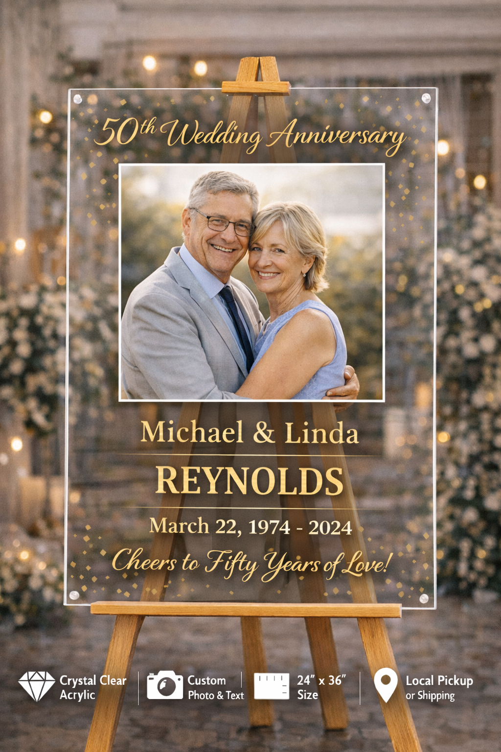 Elegant Custom Acrylic Display Sign