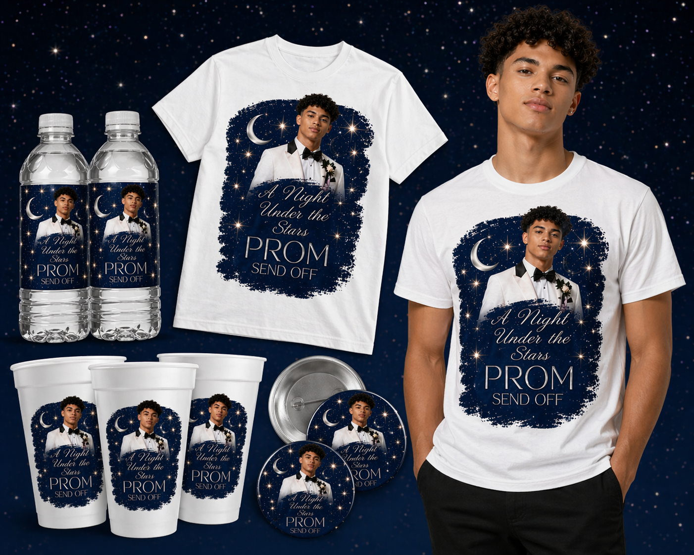 Under the Stars Prom Send-Off Apparel & Favor Package | Custom Colors Available