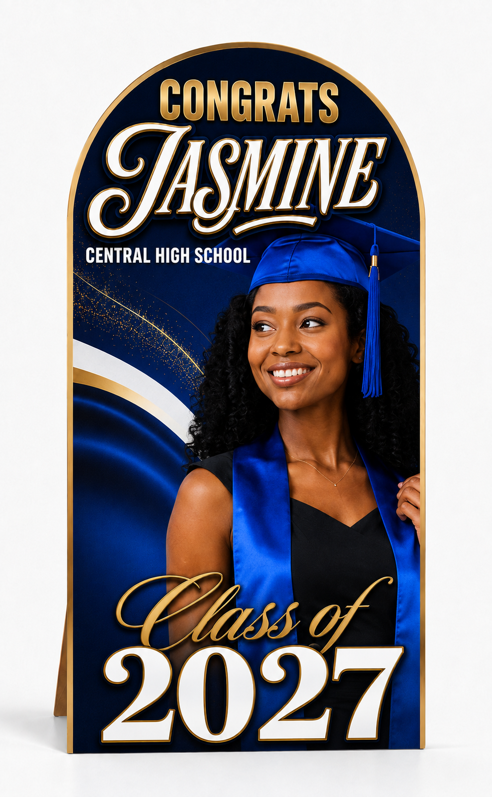 Custom Arched Graduation Photo Board | Personalized Photo Event Display | Senior Grad Party Decor