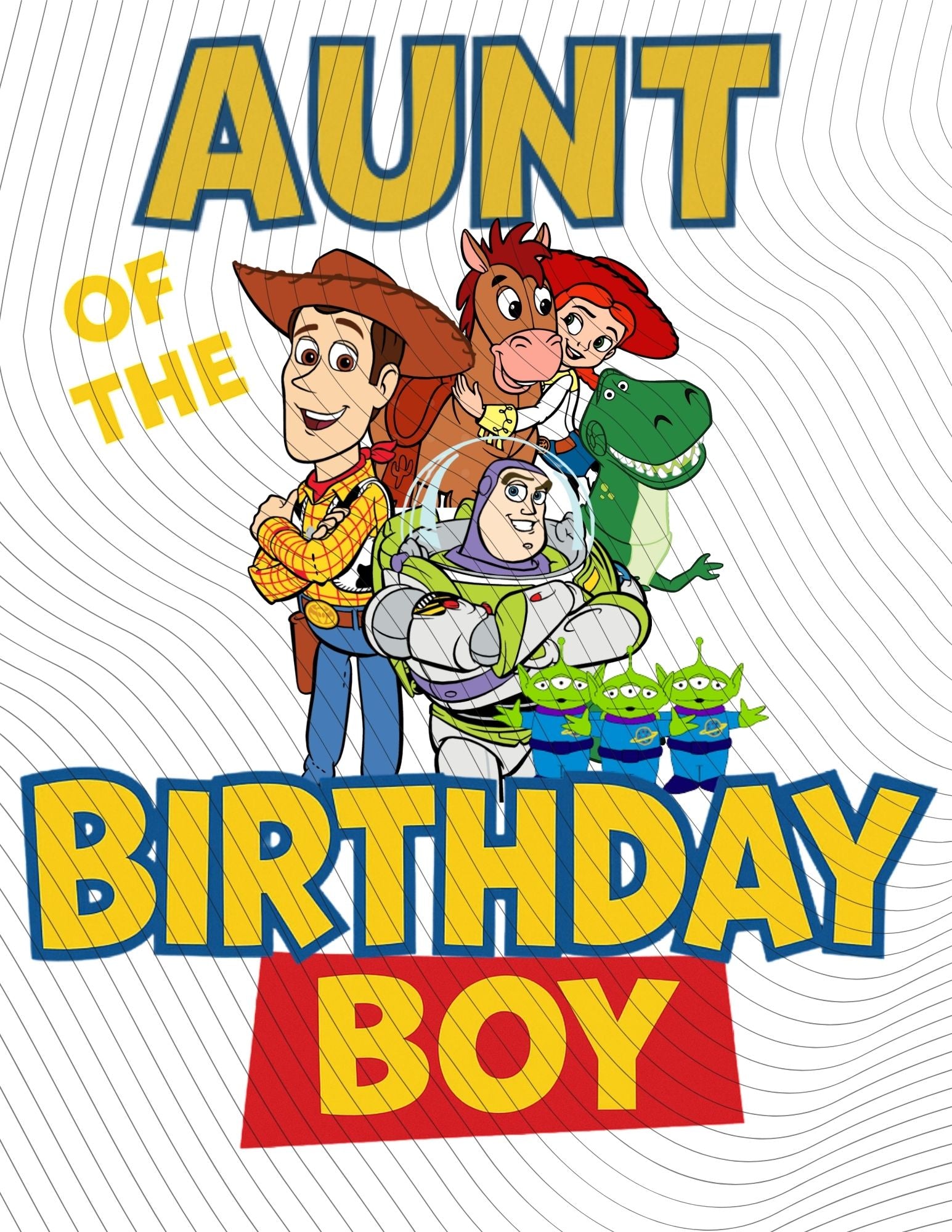 Woody and Friends Birthday Crew Shirt – Mommy, Daddy, Brother, Sister, Aunt, Uncle, Grandma, Grandpa | Printed DTF Transfer or Digital Download