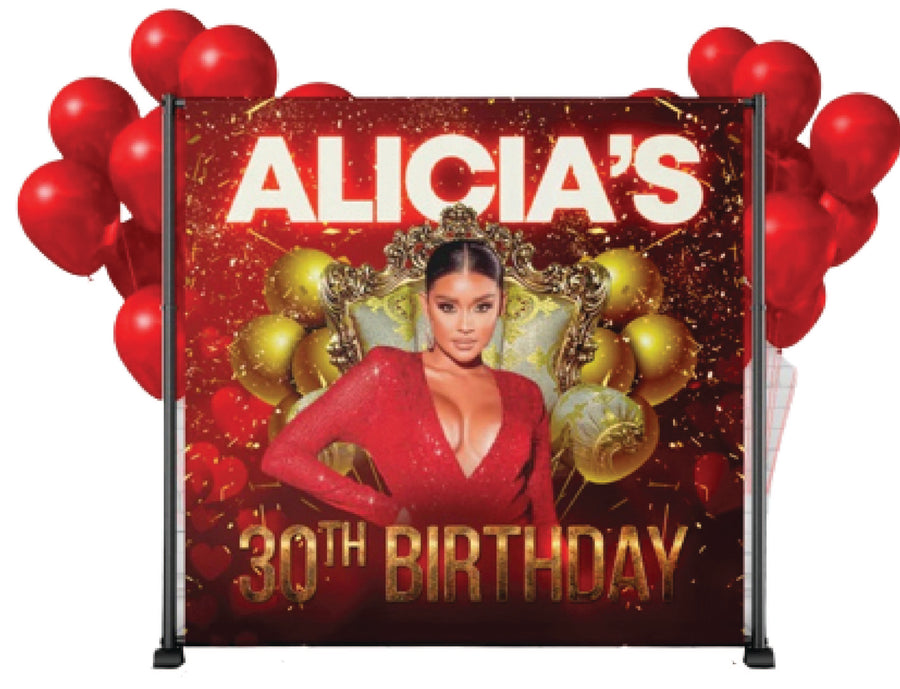 Custom Vinyl Backdrop | Personalized Party & Event Backdrop – Party ...