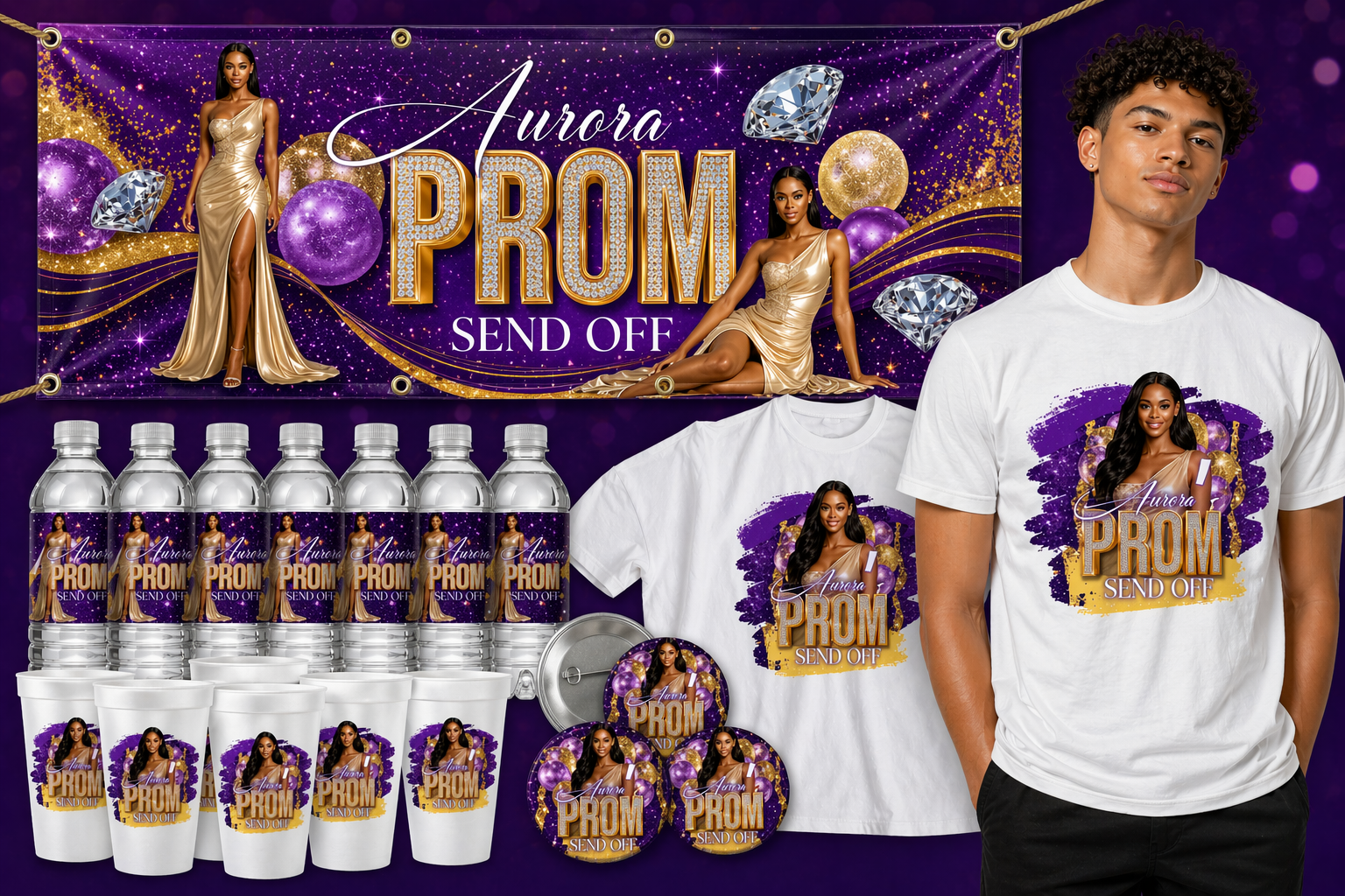 Prom Send-Off Package – Custom Luxury Event Bundle (Fully Personalized Colors & Design)