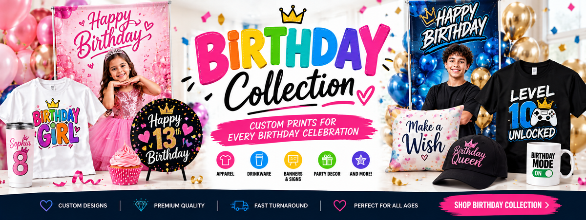 3 Photo Wall & Floor Decal Set | Grand Birthday Package | Personalized Birthday Party Decor