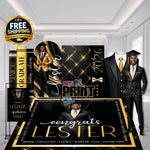 Black Tie Graduation Decor Set | DIAMOND PACKAGE💎