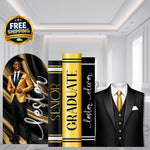 Black Tie Graduation Decor Set | GOLD PACKAGE