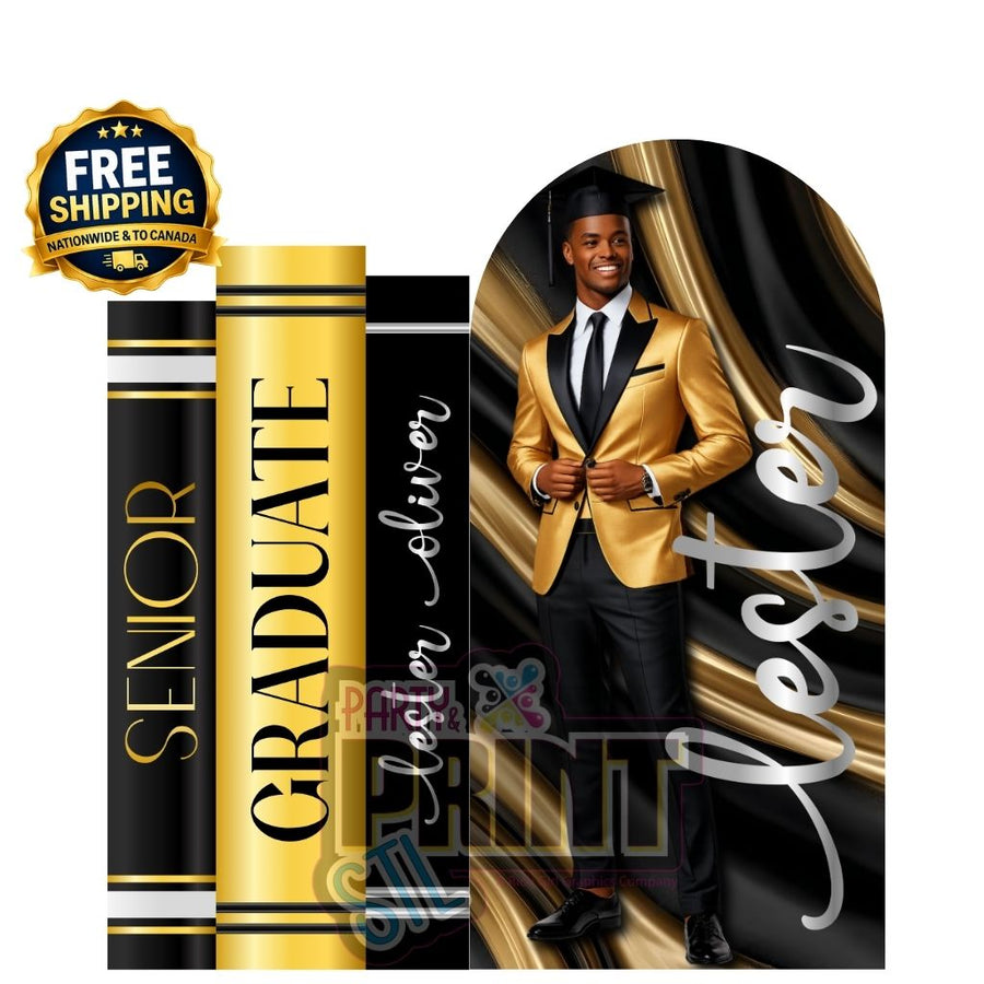 Black Tie Graduation Decor Set | SILVER PACKAGE