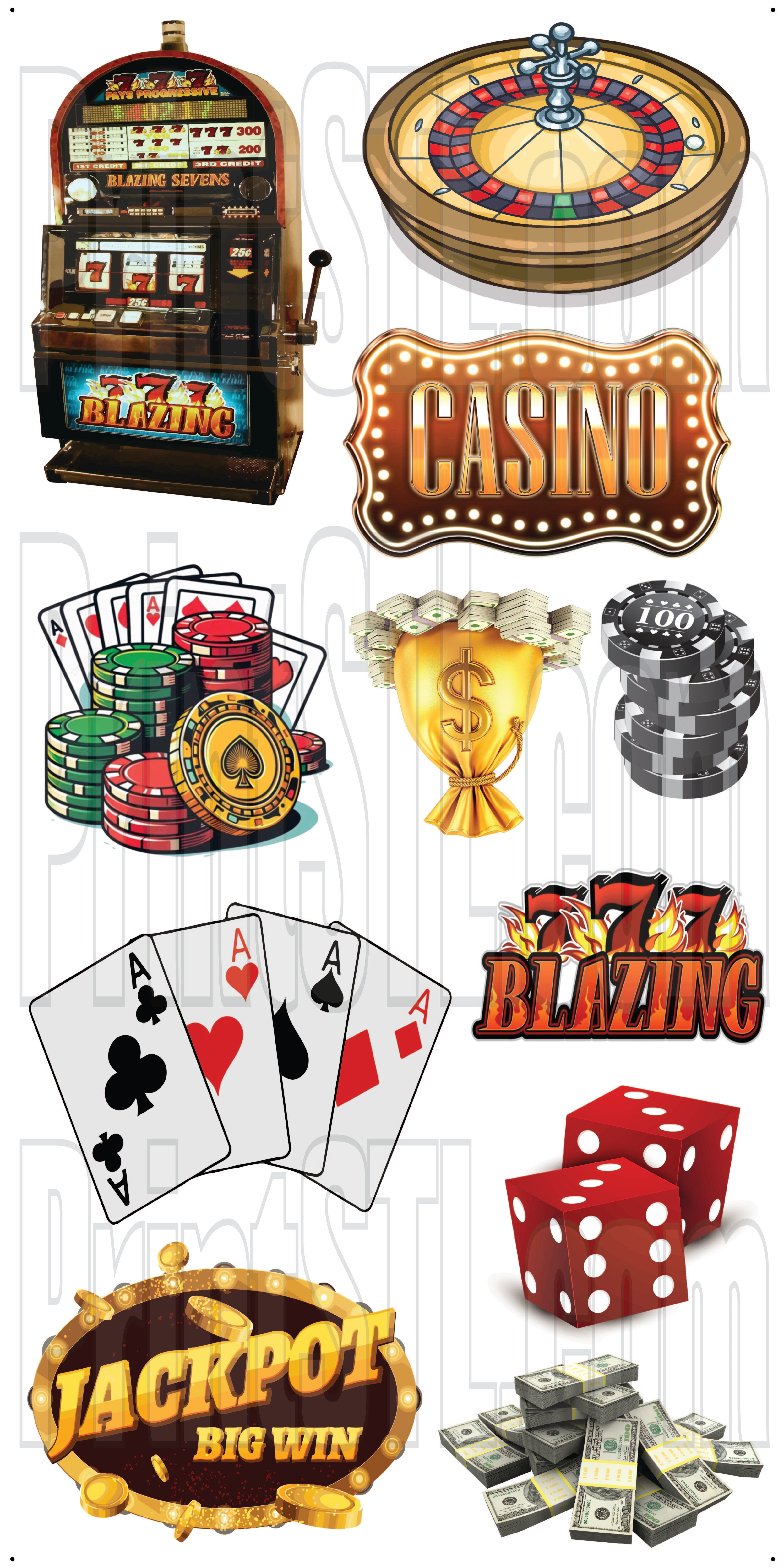 Blazing Sevens Yard Card