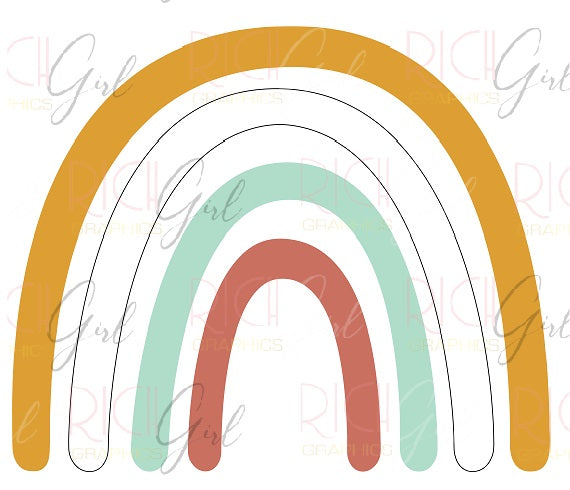 Boho Rainbow Clipart