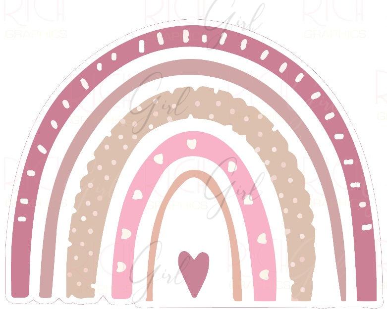 Pink Boho Rainbow Cutout Prop