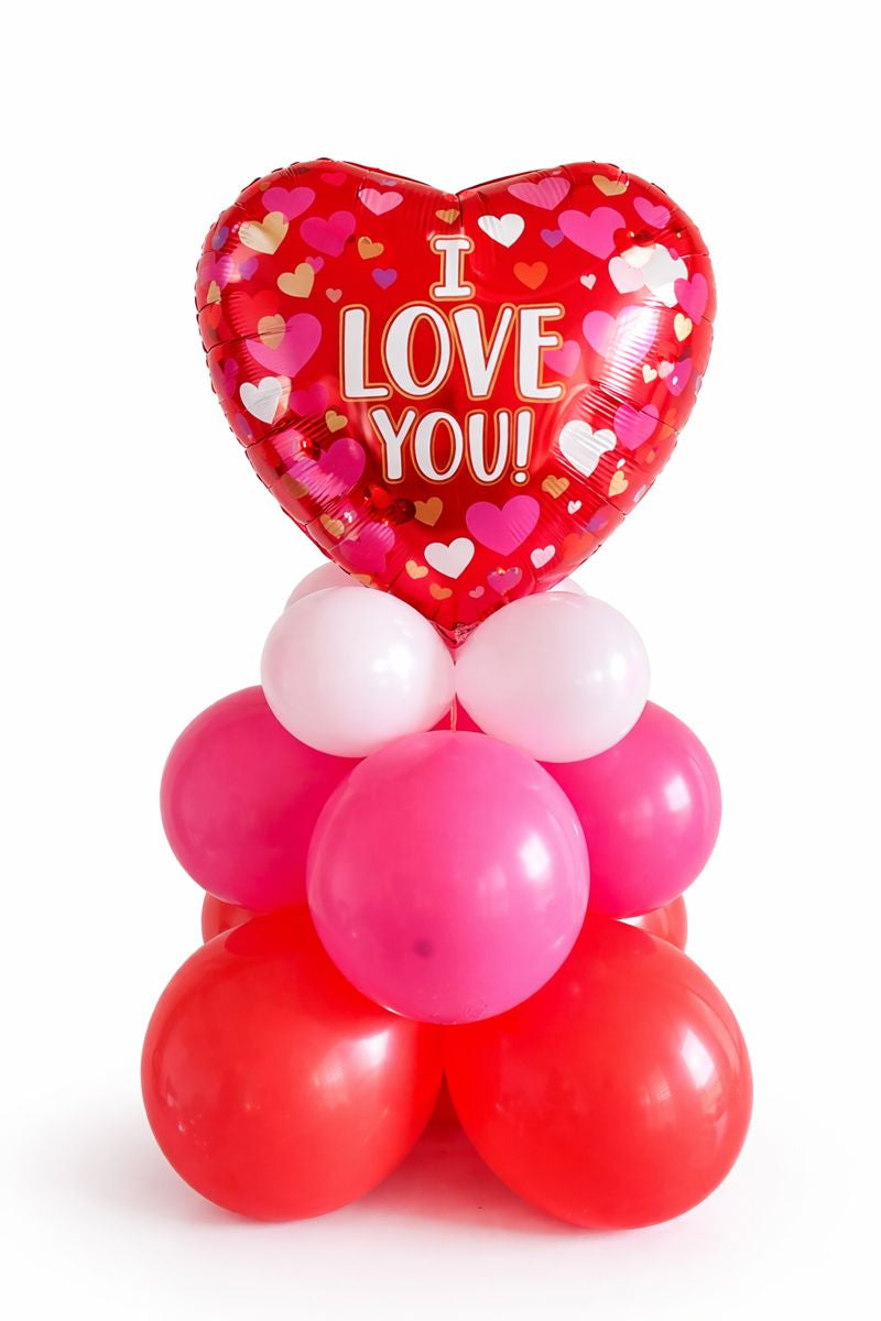 Valentine’s Day Heart Balloon Arrangement – “I Love You” or “Happy Valentine’s Day”