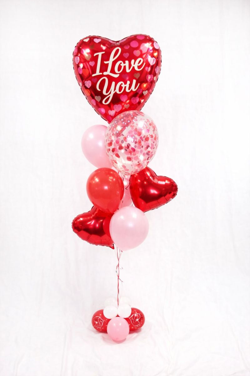 Love Message Heart Balloon Arrangement