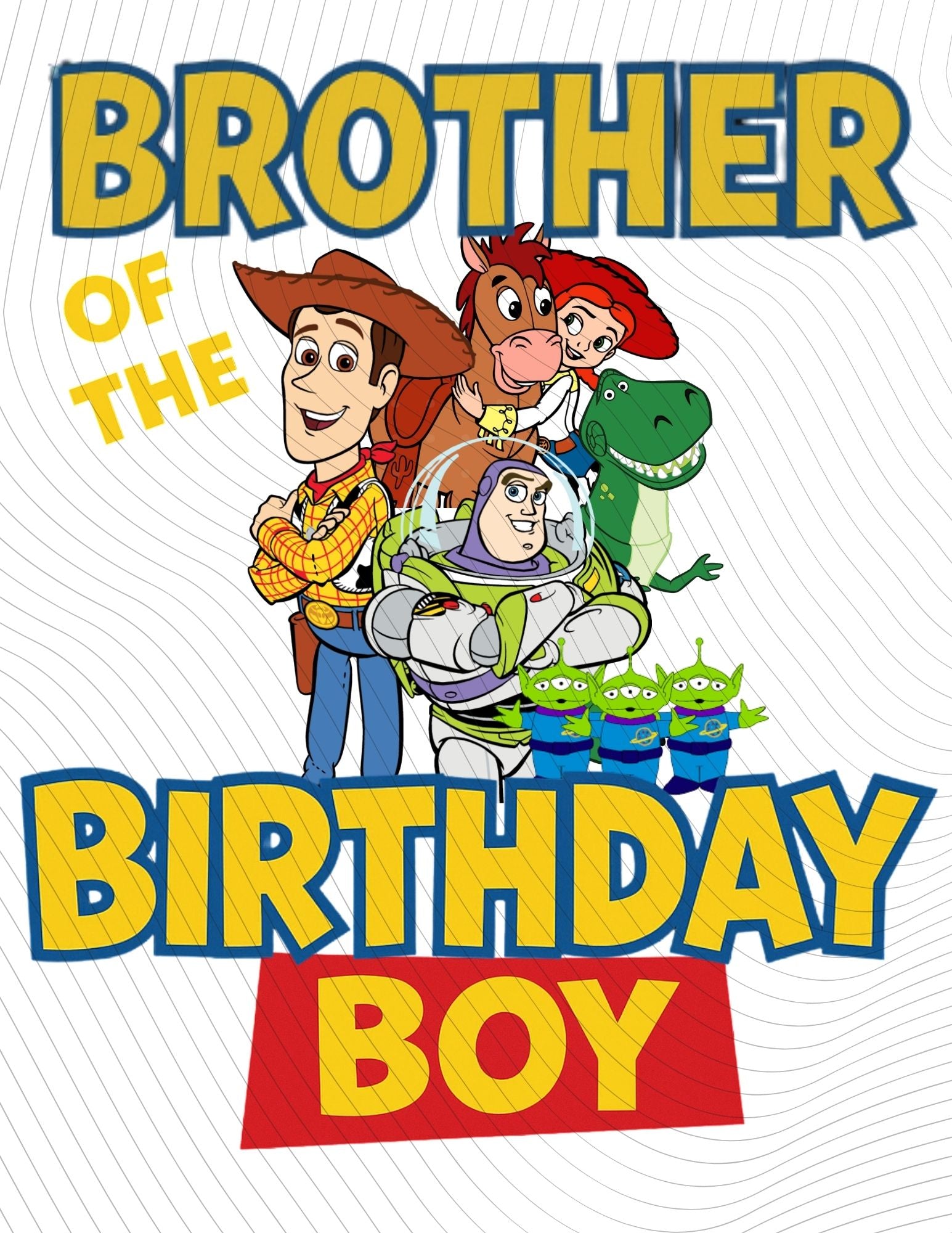 Woody and Friends Birthday Crew Shirt – Mommy, Daddy, Brother, Sister, Aunt, Uncle, Grandma, Grandpa | Printed DTF Transfer or Digital Download