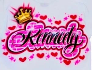Custom Airbrushed Name T-Shirts